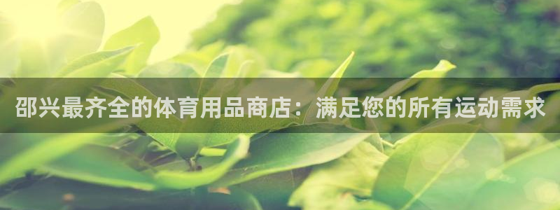 欧陆娱乐官网入口：邵兴最齐全的体育用品商店：满足您的